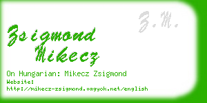 zsigmond mikecz business card